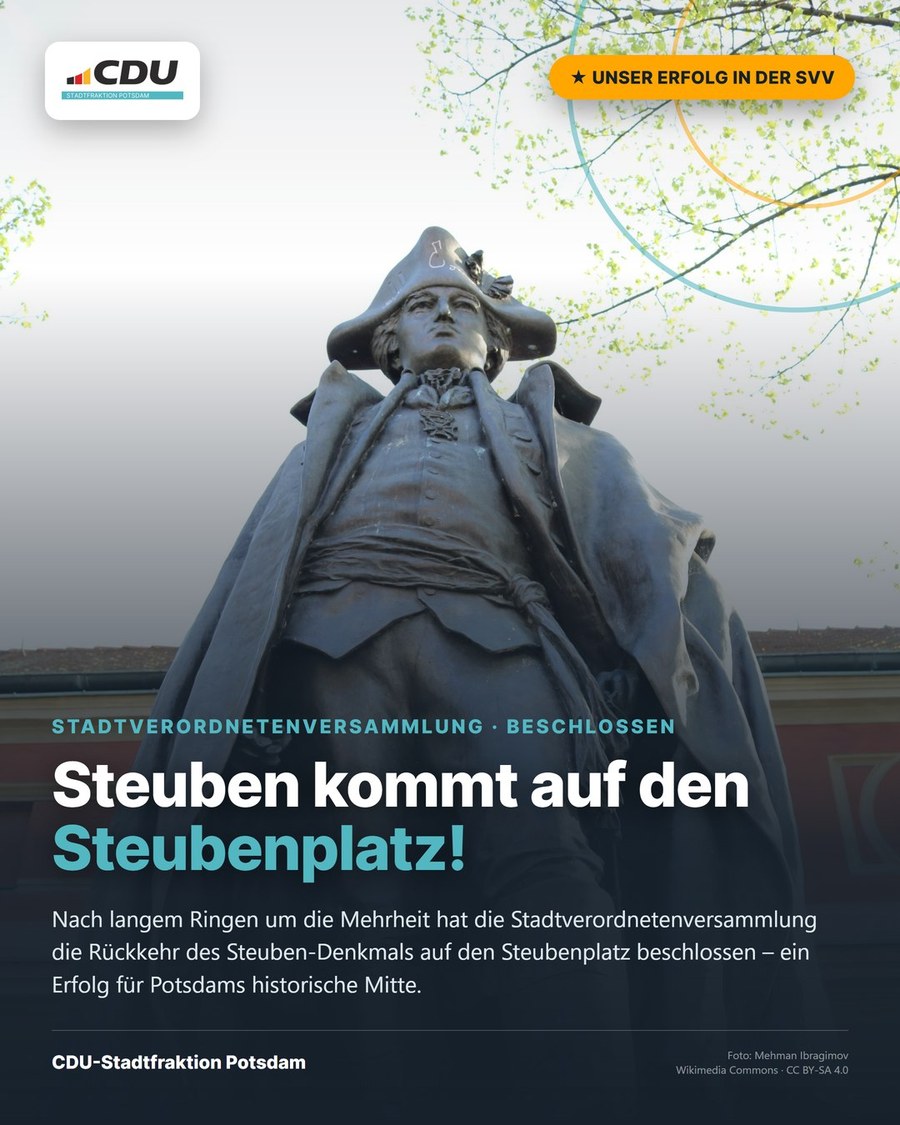 Steuben kommt auf den Steubenplatz